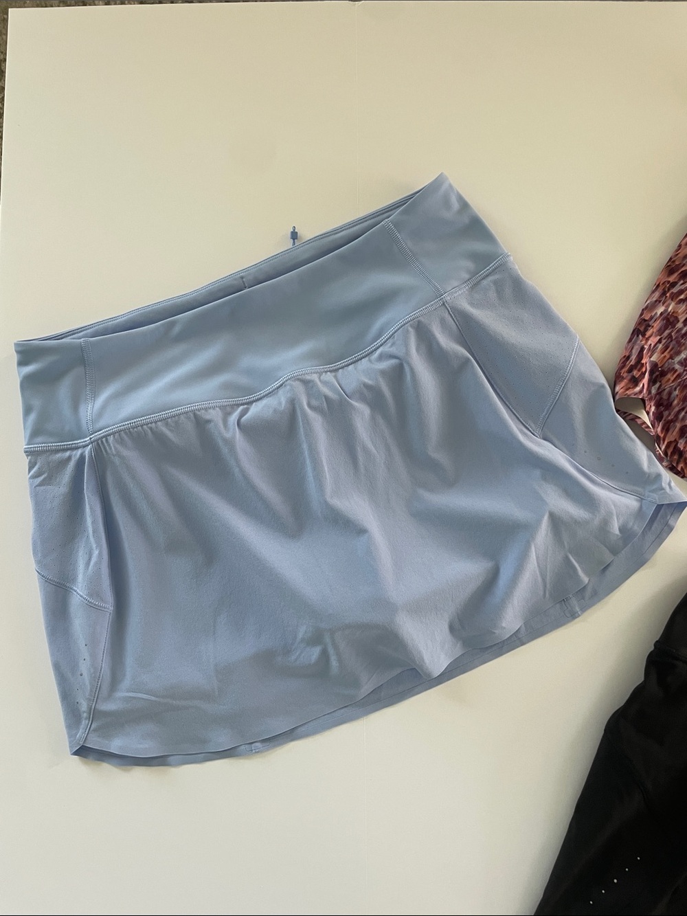 Like new 3 Athleta Run with it 14’ Skorts – Light Blue, Black & Mauve Multi - Picture 5 of 11